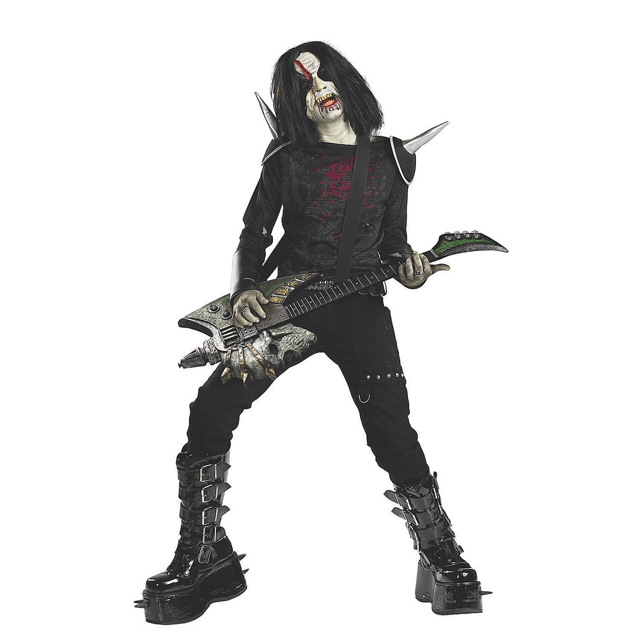Boy’s Rock Star Costume Skeleton Rocker Halloween Outfit for Kids